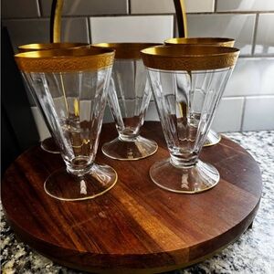 Vintage Tiffin Franciscan Rambler Rose Glasses